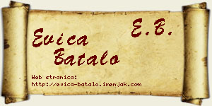Evica Batalo vizit kartica